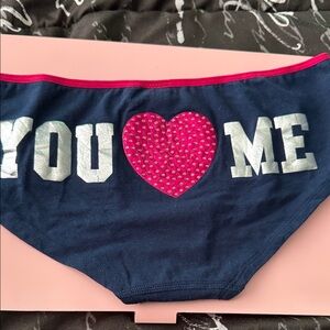 PINK Victoria's Secret Navy and Pink Heart Kids Bottoms